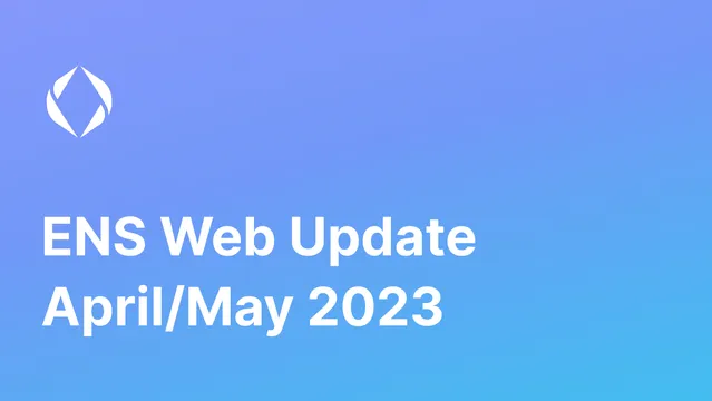 ENS Web Update April/May 2023